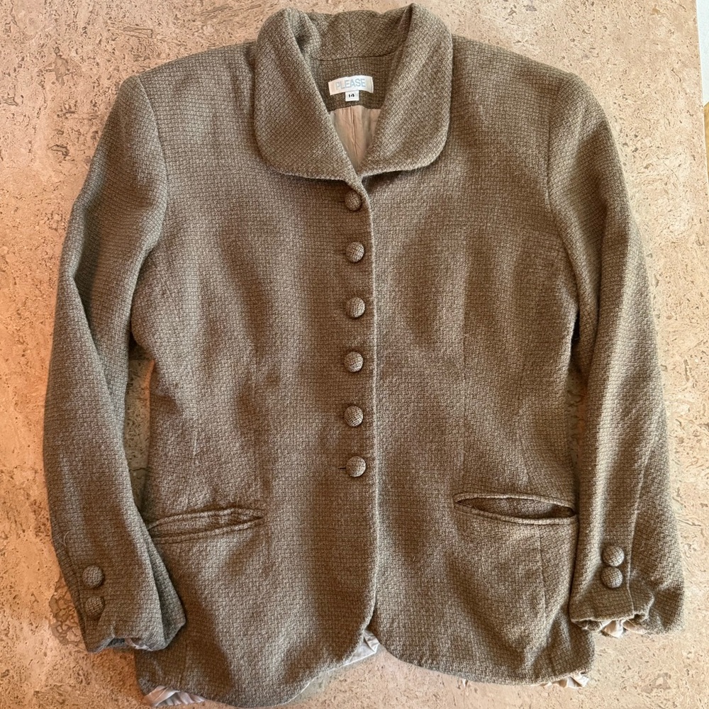 🍁50% Off Rdy 4 Fall Sale LF PLEASE Wool Six Button Blazer